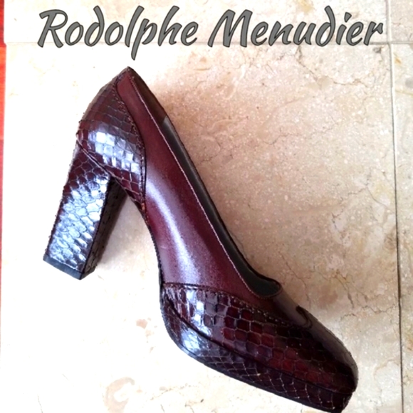NWT Rodolphe Menudier Vero Cuoio Heels - Picture 2 of 11